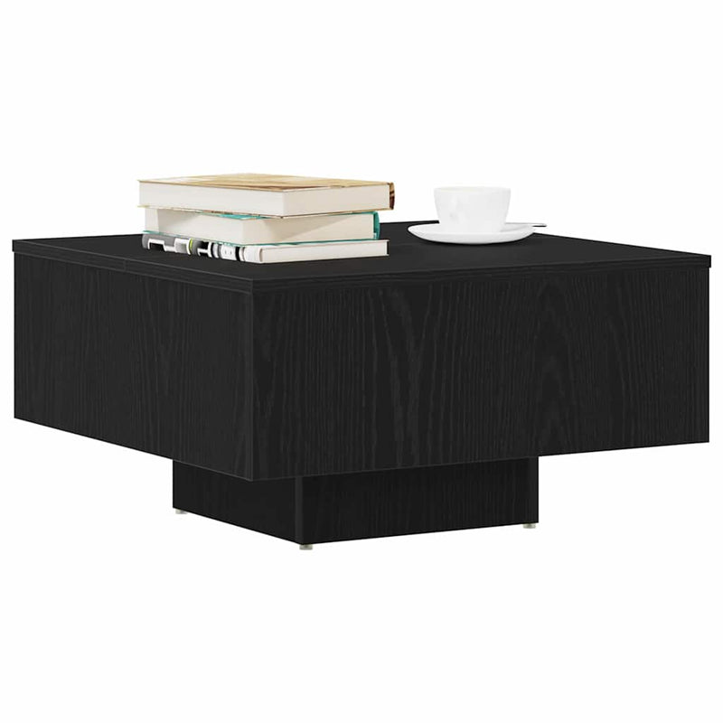 vidaXL Dohányzóasztal Musta tammi 60 x 60 x 31.5 cm Faanyag