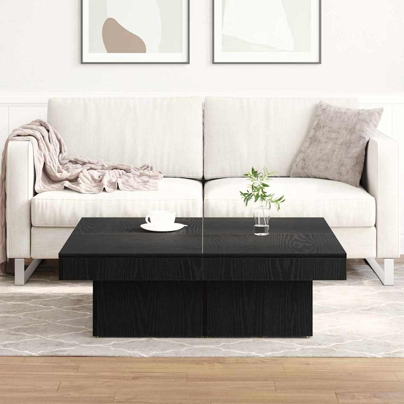 vidaXL Dohányzóasztal Musta tammi 90 x 90 x 28 cm Faanyag