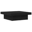 vidaXL Dohányzóasztal Fekete tölgy 90 x 90 x 28 cm Faanyag
