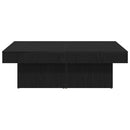 vidaXL Dohányzóasztal Fekete tölgy 90 x 90 x 28 cm Faanyag