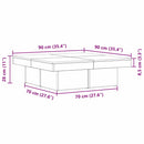 vidaXL Dohányzóasztal Fekete tölgy 90 x 90 x 28 cm Faanyag