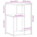 vidaXL Oldal asztal Fekete tölgy 36 x 30 x 56 cm Faanyag