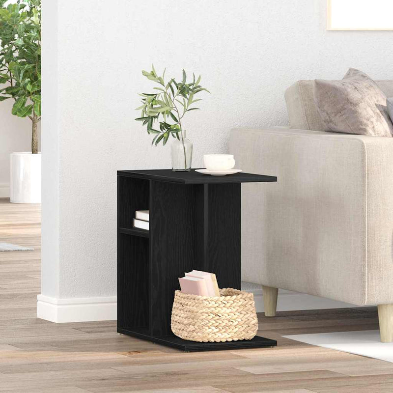 vidaXL Oldal asztal Musta tammi 50 x 30 x 50 cm Faanyag