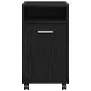 vidaXL Kerekes Oldalszekrény Fekete tölgy 33 x 38 x 60 cm Faanyag