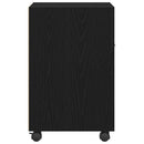 vidaXL Kerekes Oldalszekrény Fekete tölgy 33 x 38 x 60 cm Faanyag