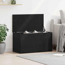 vidaXL Tároló Doboz tárolóval Fekete tölgy 84 x 42 x 46 cm Faanyag
