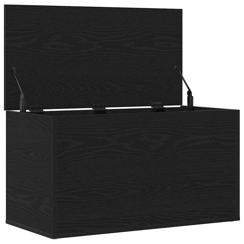 vidaXL Tároló Doboz tárolóval Musta tammi 84 x 42 x 46 cm Faanyag