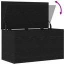 vidaXL Tároló Doboz tárolóval Fekete tölgy 84 x 42 x 46 cm Faanyag