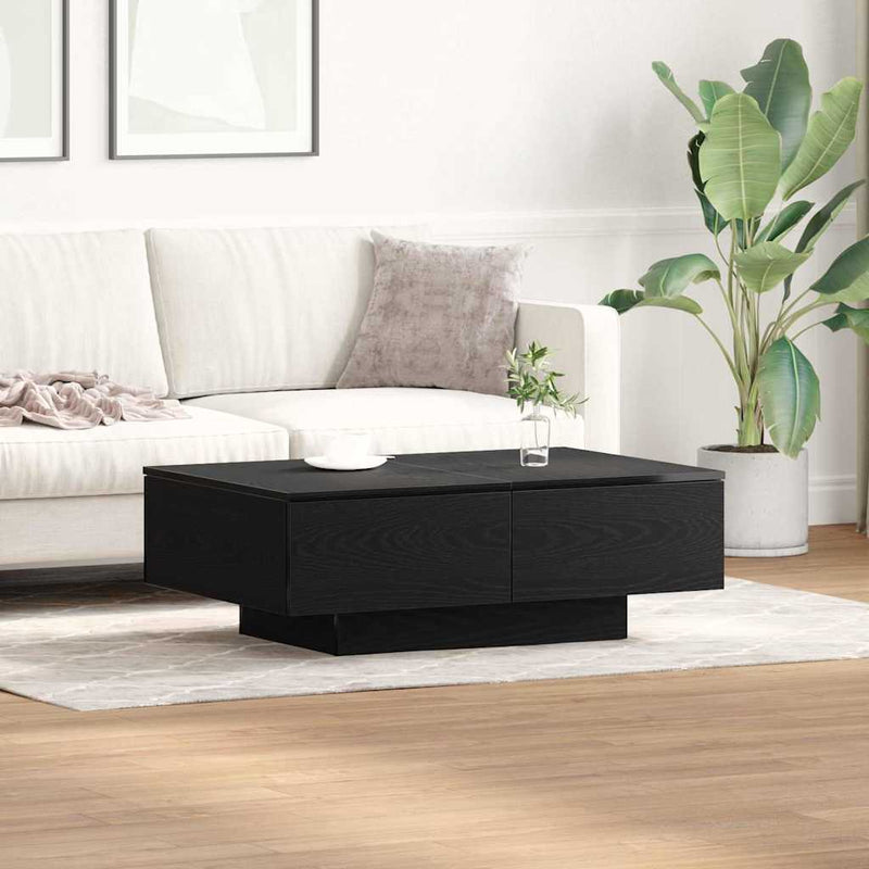 vidaXL Dohányzóasztal Musta tammi 90 x 60 x 31 cm Faanyag