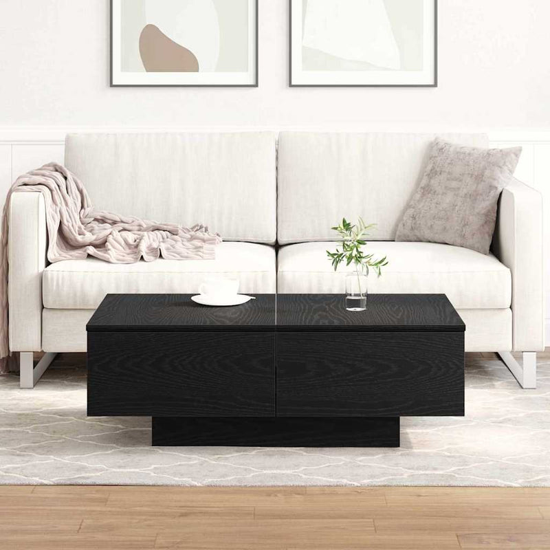 vidaXL Dohányzóasztal Musta tammi 90 x 60 x 31 cm Faanyag