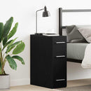 vidaXL Patikárius szekrény Musta tammi 20 x 45.5 x 60 cm Faanyag