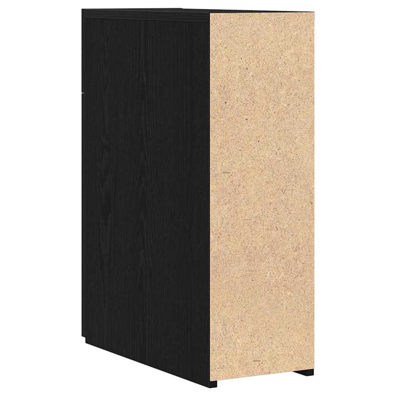vidaXL Patikárius szekrény Musta tammi 20 x 45.5 x 60 cm Faanyag