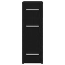 vidaXL Patikárius szekrény Musta tammi 20 x 45.5 x 60 cm Faanyag