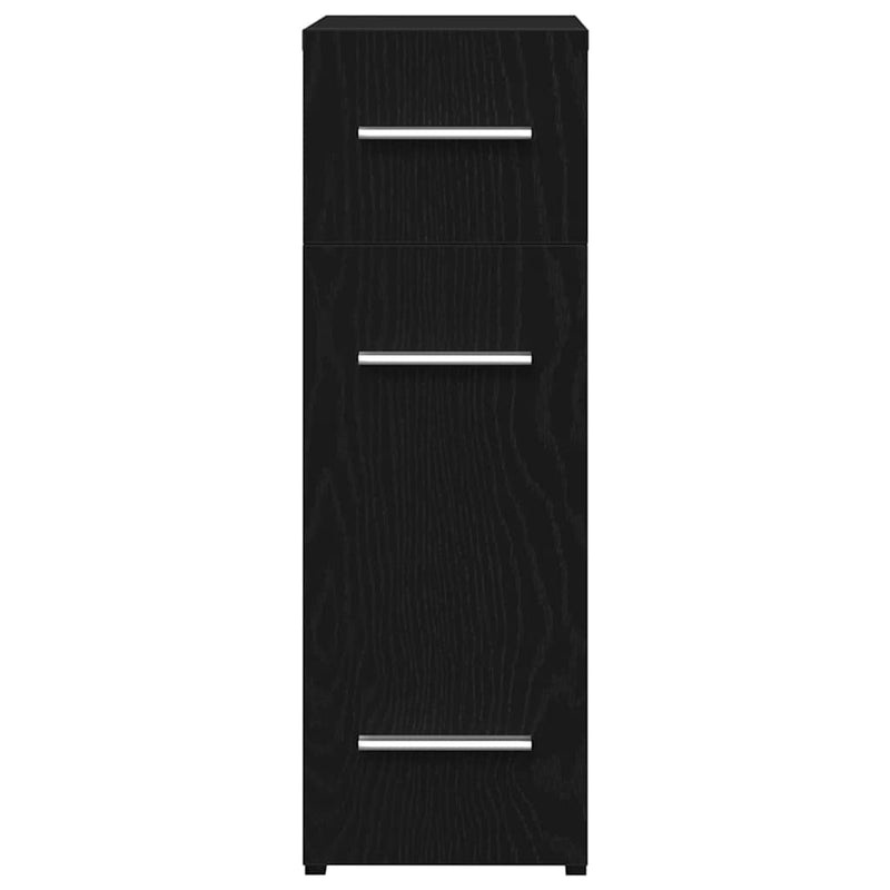 vidaXL Patikárius szekrény Musta tammi 20 x 45.5 x 60 cm Faanyag