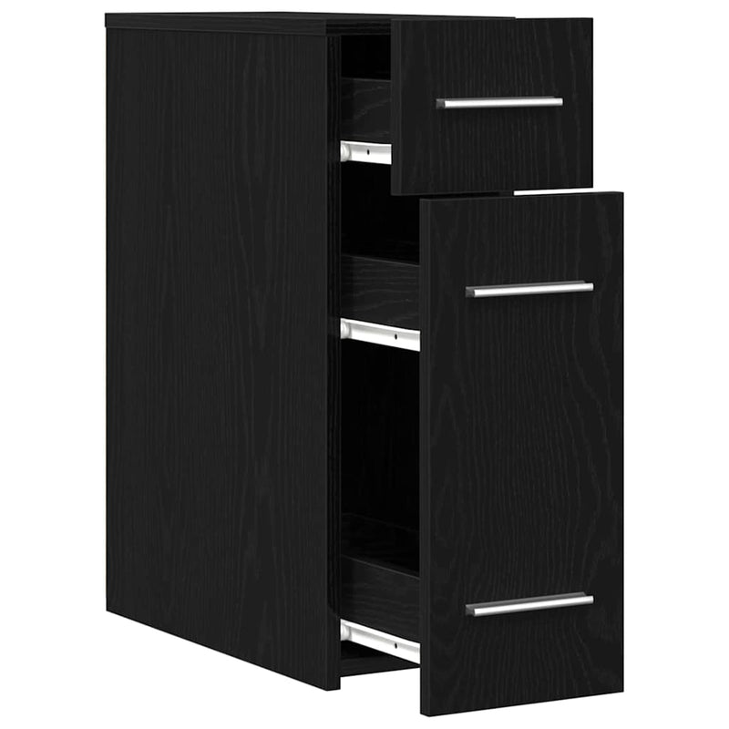 vidaXL Patikárius szekrény Musta tammi 20 x 45.5 x 60 cm Faanyag