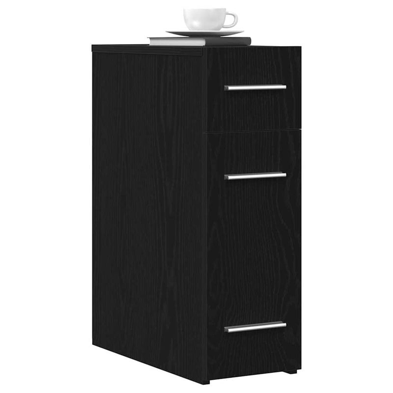 vidaXL Patikárius szekrény Musta tammi 20 x 45.5 x 60 cm Faanyag