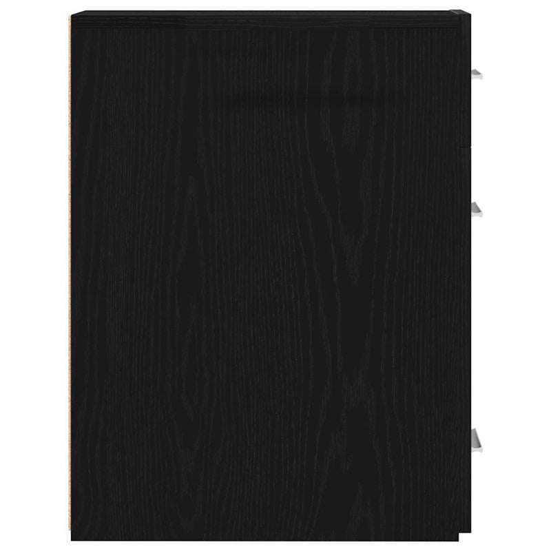 vidaXL Patikárius szekrény Musta tammi 20 x 45.5 x 60 cm Faanyag