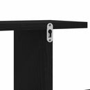 vidaXL Fali TV Polc polcokkal Fekete tölgy 125 x 18 x 23 cm Faanyag