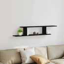 vidaXL Fali TV Polc polcokkal Fekete tölgy 125 x 18 x 23 cm Faanyag