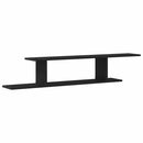 vidaXL Fali TV Polc polcokkal Fekete tölgy 125 x 18 x 23 cm Faanyag