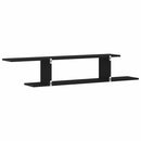 vidaXL Fali TV Polc polcokkal Fekete tölgy 125 x 18 x 23 cm Faanyag