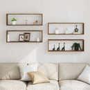 vidaXL Fali Polc polcokkal 4 pcs Régi fa 80 x 15 x 26 cm Faanyag