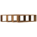 vidaXL Falpolcok polcokkal 4 pcs Öreg fa 80 x 15 x 26 cm Faanyag