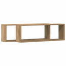 vidaXL Falpolcok polcokkal 2 pcs Művészi tölgy 80 x 15 x 26 cm Faanyag
