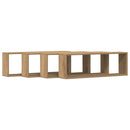 vidaXL Falpolcok polcokkal 4 pcs Művészi tölgy 80 x 15 x 26 cm Faanyag