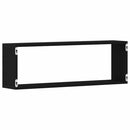 vidaXL Falpolcok polcokkal 2 pcs Fekete tölgy 80 x 15 x 26 cm Faanyag
