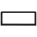 vidaXL Fali Polcok polcokkal 2 pcs Musta tammi 60 x 15 x 23 cm Faanyag