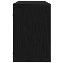 vidaXL Fali Polcok polcokkal 4 pcs Musta tammi 60 x 15 x 23 cm Faanyag