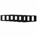 vidaXL Fali Polcok polcokkal 6 pcs Musta tammi 60 x 15 x 23 cm Faanyag