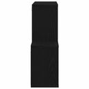 vidaXL Falpolc polcokkal Fekete tölgy 76 x 15 x 53 cm Faanyag