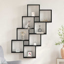 vidaXL Falpolc polcokkal Fekete tölgy 90 x 15 x 119,5 cm Faanyag