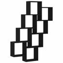 vidaXL Falpolc polcokkal Fekete tölgy 90 x 15 x 119,5 cm Faanyag