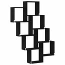 vidaXL Falpolc polcokkal Fekete tölgy 90 x 15 x 119,5 cm Faanyag