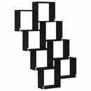 vidaXL Falpolc polcokkal Fekete tölgy 90 x 15 x 119,5 cm Faanyag