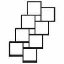 vidaXL Falpolc polcokkal Fekete tölgy 90 x 15 x 119,5 cm Faanyag