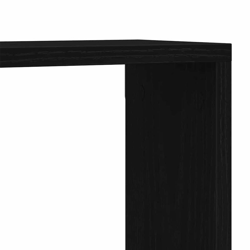 vidaXL Falpolcok polcokkal 2 pcs Musta tammi 50 x 15 x 85 cm Faanyag