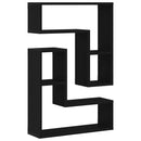 vidaXL Falpolcok polcokkal 2 pcs Musta tammi 50 x 15 x 85 cm Faanyag