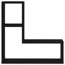 vidaXL Falpolcok polcokkal 2 pcs Musta tammi 50 x 15 x 85 cm Faanyag