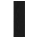 vidaXL Falpolcok polcokkal 2 pcs Musta tammi 50 x 15 x 85 cm Faanyag