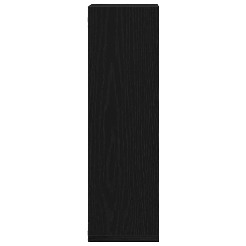 vidaXL Falpolcok polcokkal 2 pcs Musta tammi 50 x 15 x 85 cm Faanyag