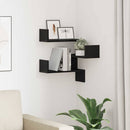vidaXL Falpolc polcokkal Fekete tölgy 40 x 40 x 49,5 cm Faanyag