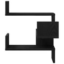 vidaXL Falpolc polcokkal Fekete tölgy 40 x 40 x 49,5 cm Faanyag