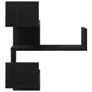 vidaXL Falpolc polcokkal Fekete tölgy 40 x 40 x 49,5 cm Faanyag