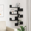 vidaXL Falpolc polcokkal 2 pcs Fekete tölgy 40 x 40 x 49,5 cm Faanyag