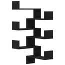 vidaXL Falpolc polcokkal 2 pcs Fekete tölgy 40 x 40 x 49,5 cm Faanyag