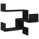 vidaXL Falpolc polcokkal 2 pcs Fekete tölgy 40 x 40 x 49,5 cm Faanyag